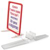 Frame holder POS table for vertical installation, transparent