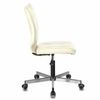 BRABIX / Poltrona "Stream MG-314", senza braccioli, argento cinque raggi, ecopelle, beige,