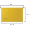 Hanging folder A4/Foolscap (406х245 mm), up to 80 sheets, SET of 10 PCs, yellow, cardboard, BRAUBERG (Italy)