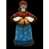 Ковровская глиняная игрушка / Statuette "Young lady with ratchets"