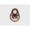 Lacy brooch "Matryoshka-2" pink, Madame Cruje