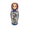 Вятский сувенир / Painted, inlaid nesting doll "Alyonushka" blue