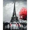 Опт-картина / Malen nach Zahlen 40x50 Schwarz-Weiß Paris