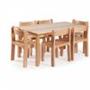 Rectangular children's table made of solid beech wood