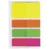Bookmark adhesive BRAUBERG NEON, plastic, 3 colors x 45х12 mm + 1 color x 45х26 mm, 25 sheets