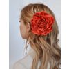 Milotto / Hairpin-brooch "Rose" carrot-scarlet