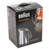 BRAUN WK-600 teapot, 1.7 litres, 2200w, closed heating element, steel, silver