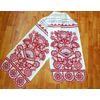 Карельские узоры / White linen towel "Tree of Life", 230x40 cm