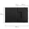 Folder on elastics BRAUBERG Office, black, up to 300 sheets, 500 µm
