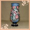 Vase "Flower" - blue painting on silver