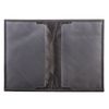 Passport cover FABULA "Brooklyn", genuine leather, contrast stitching, black