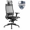 МЕТТА / Office chair "SAMURAI" Black Edition, heavy-duty mesh, adjustable, black