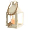 Kaemingk / Decorative lantern with candle Gilbert 23 cm white