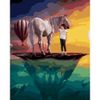Опт-картина / Peinture par numéros 40x50 Fille et cheval