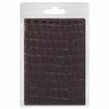 Etui passeport STAFF "Profit", crocodile éco-cuir, insert souple, "PASSPORT", marron