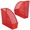Tray vertical paper STAFF "Profit", 270х100х250 mm, mesh, polypropylene, red