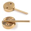 Sealing device with flag, diameter 27 mm, flag length 7 cm, brass