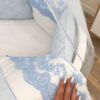 Dreams Store / Set of sides for round crib "Blue lace"