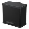 Waste bin Hailo Öko duo Plus L 17 + 9 l., Steel, black