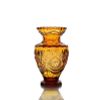 Гусевской Хрустальный завод / Crystal vase for flowers "Amphora" amber