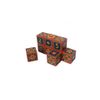 Шугозерская роспись / Shugozerskaya painting / Souvenir cubes with elements of the account "Flowers of the sun" hand-painted