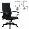 МЕТТА / Office chair "K-19" plastic, mesh fabric, soft seat and back, black