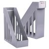 Khay dọc để đựng giấy tờ, tăng chiều rộng (277x100x290 mm), BRAUBERG-MAXI, màu xám