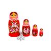 Семеновская роспись / Russisches Mädchen - Heft Matroschka, 4 Puppen - unkonventionell