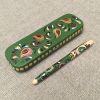 Усадьба Чернаково / Green Fountain Pen in BaskoPen Maple Box GF