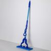 Доляна / Shaft / Mop flat with folding wring, telescopic handle 102-130 cm, microfiber attachment 35 × 12 cm, color blue