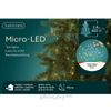 Kaemingk / Christmas tree garland 180-240 cm Dew rays, 16 strands, 832 multi-colored mini LED lamps, green wire, IP44