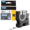 DYMO Rhino label printer cartridge, 19 mm x 3.5 m, nylon ribbon, black print, uneven surface, white