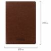 BRAUBERG / Notebook 60 l. checkered cover smooth leatherette, stitching, B5 (179x250mm), BROWN, VIVA / 2 pcs.