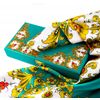 Золотая Хохлома / Natural silk scarf in a gift box "Winter's Tale"