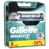 Replacement shaving cassettes 8 pcs. GILLETTE "Mach3" for men