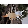 Ленивые Бобры / Lazy Beavers / Set of mirror Christmas tree decorations "Dinosaurs" in a gift box