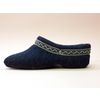 Women's Slippers made of natural wool black with red tape
