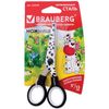 Scissors BRAUBERG "Kid Series", 130 mm, with colour print of "Dalmatian" black and white
