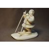 Тобольская фабрика художественных косторезных изделий / Tobolsk factory of artistic bone carving products / Sculpture "Boy on skis"