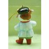 Ярославская майолика / Christmas toy "Grishka goby in a white shirt"