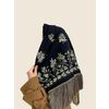 Золотная вышивка / Woolen shawl "Russian heritage" 120x120 cm