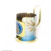 Zirconia cup holder with crystal glass in a box