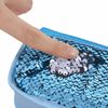 Pencil case-cosmetic bag INLANDIA, 2 branches, soft, sequined, mermaid, blue, 21х6х9 cm