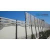 Decorative fence of composite boards