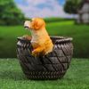 Хорошие сувениры / Figured pots "Puppy on a basket" 17x19 cm