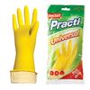 PACLAN / Latex household gloves "Practi Universal" with cotton dusting, size L (large), yellow