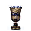 Гусевской Хрустальный завод / Crystal decorative vase "Laura" amber-blue