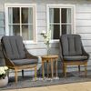 Kaemingk / Artificial rattan furniture set Marseille: 1 table + 2 armchairs