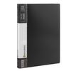 Folder with side metal press and inner pocket BRAUBERG "Contract", black, up to 100 sheets, 0.7 mm