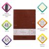 BRAUBERG / Notebook 48 y. in a line smooth leatherette cover, stitching, A5 (147x210mm), BROWN, VIVA / 10 pcs.